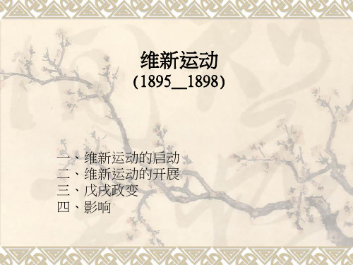 第三讲 资产阶级的维新运动