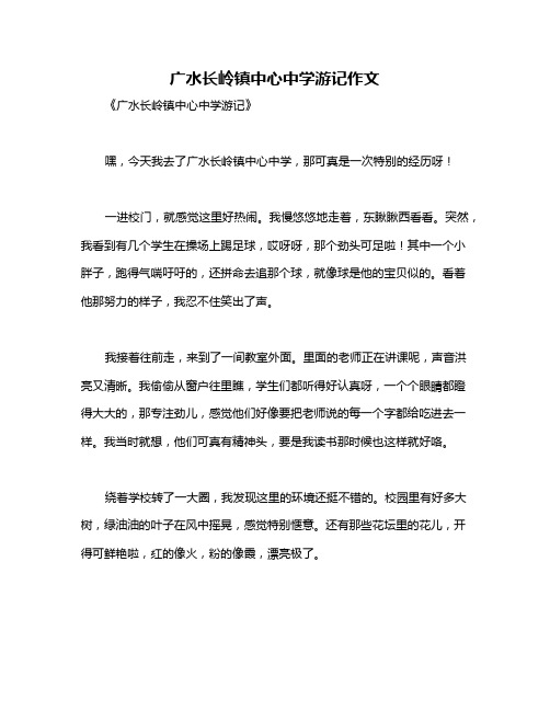 广水长岭镇中心中学游记作文