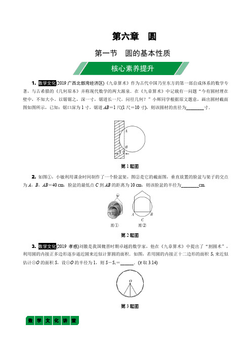 2020陕西中考数学总复习圆核心素养训练