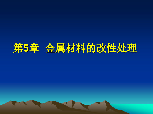 第五章金属材料的改性处理