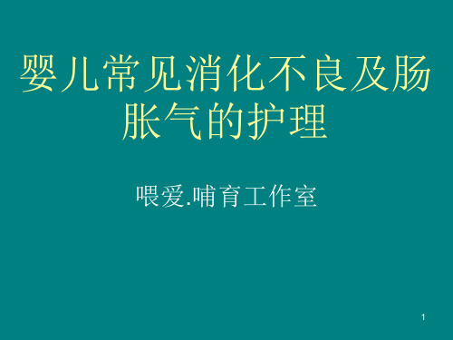 婴儿常见消化不良及肠胀气的护理PPT课件