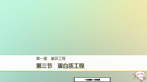 高中生物第一章基因工程1.3蛋白质工程课件苏教版高二选修3117