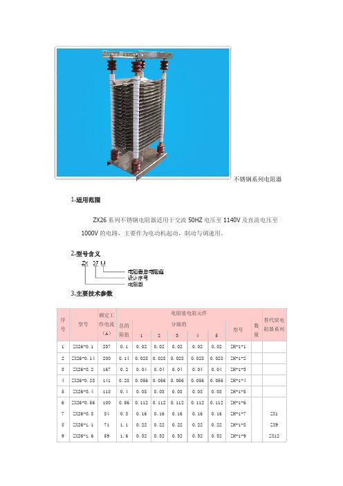 不锈钢片电阻器  不锈钢电阻器