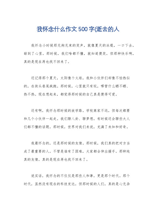 我怀念什么作文500字(逝去的人