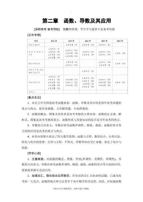 2021高考人A通用(理)数学一轮复习讲义：第2章 第1节 函数及其表示