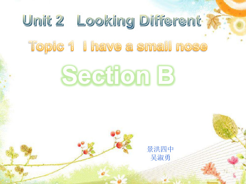 英语仁爱版七年级上册《Unit 2 Looking Different Topic 1 I h...》课件公开课 (2)