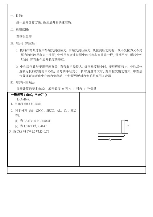 钣金件展开计算方法