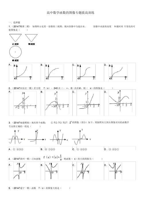 高中数学函数的图像经典专题拔高训练(附答案)