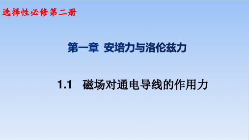 磁场对通电导线的作用力【新教材】人教版高中物理选择性必修第二册课件