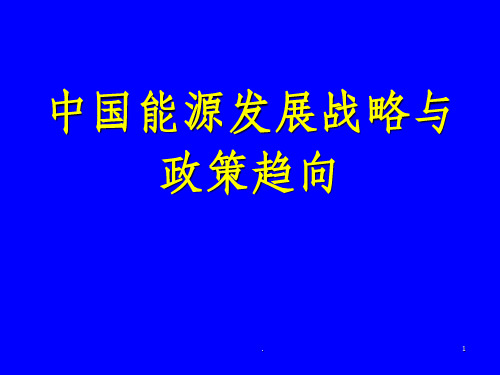 中国能源发展战略与政策趋向ppt课件