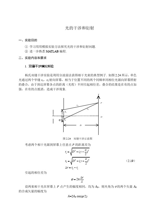 Matlab在物理学中的应用--光的衍射