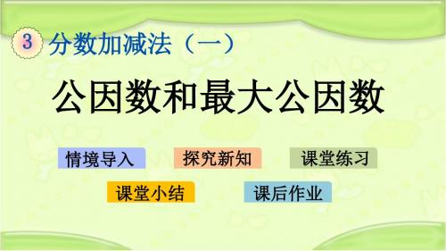 新青岛版五年级数学下册 3.1 公因数和最大公因数 教学课件