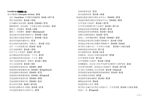 CorelDraw快捷键大全