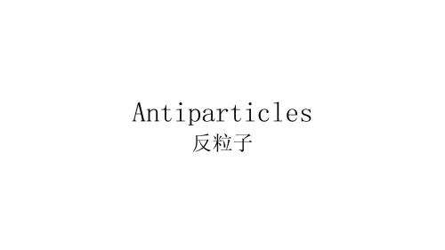 Antiparticles