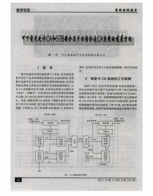 可下载式无卡CA和STB安全芯片的结合是CA系统的发展方向