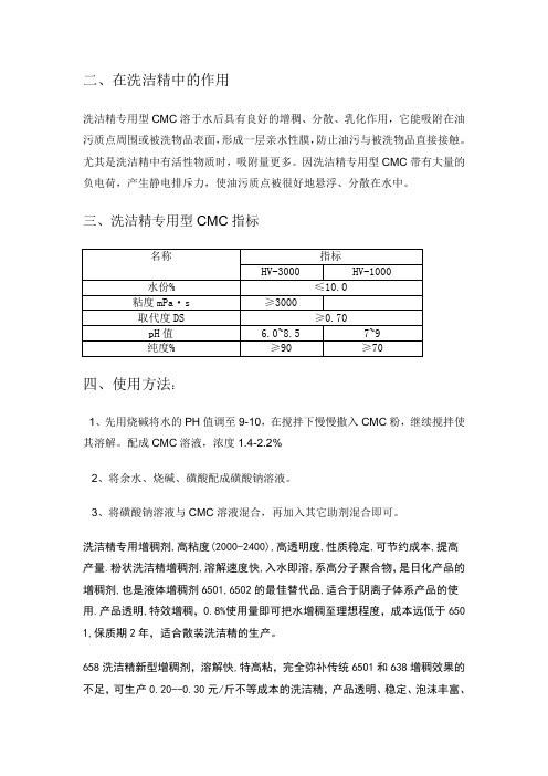 cmc在石油,洗涤剂_陶瓷_中的应用