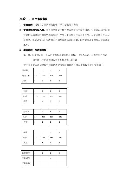 人机工程学实验