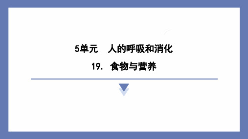 19. 食物与营养  课件苏教版科学三年级上册