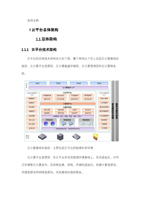 云平台建设总体架构