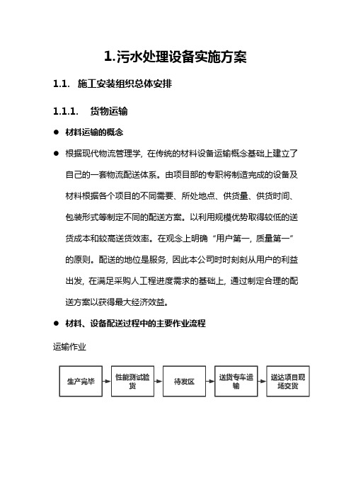 污水处理设备实施方案