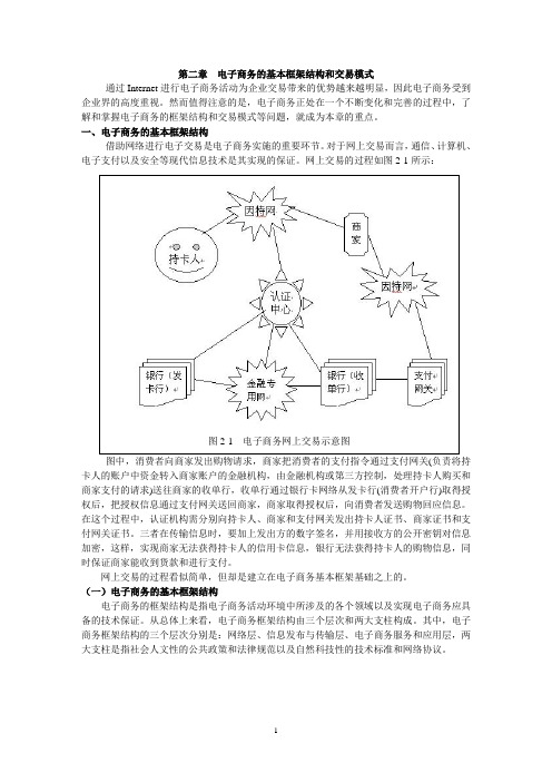 第二章 电子商务的基本框架结构及交易模式