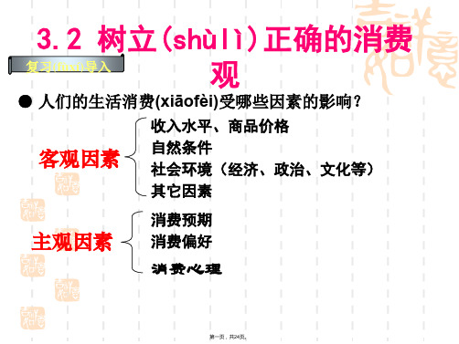 湖南省新田县第一中学高中政治课件必修132树立正确的消费观共23张