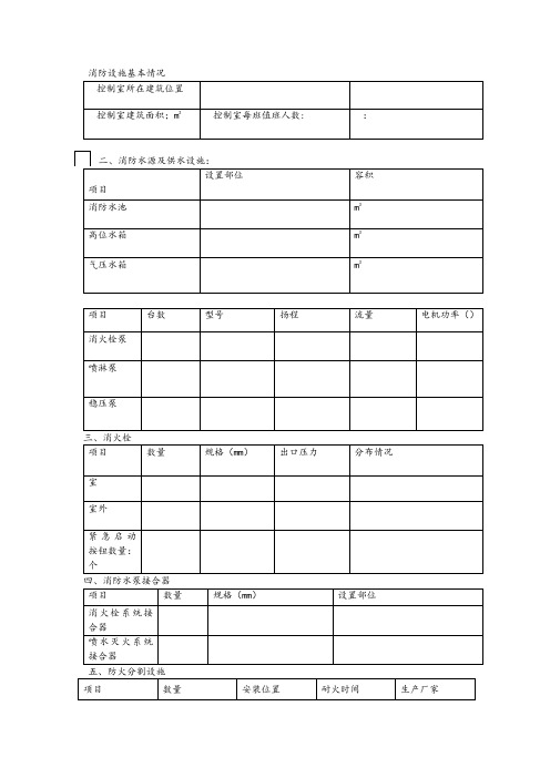 消防设施基本情况