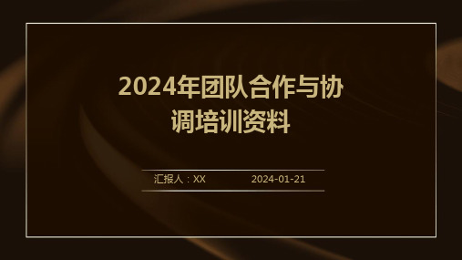 2024年团队合作与协调培训资料