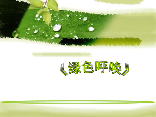 六年级上册美术课件- 第15课 绿色呼唤|冀教版(2014秋) (共17张PPT)