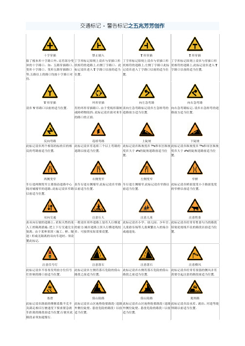 所有交通标志图片大全