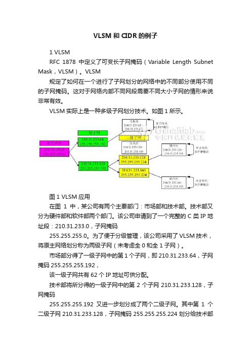 VLSM和CIDR的例子