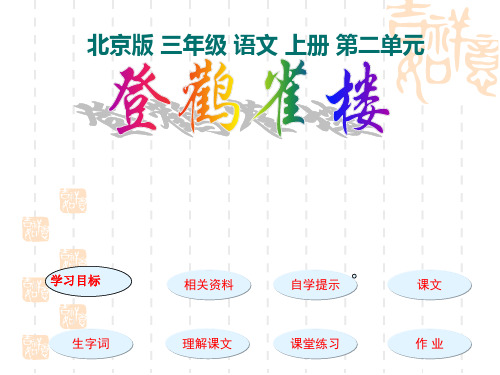 (北京版)三年级语文上册课件 7 古诗二首(一)-登鹳雀楼 3