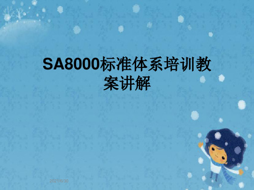 SA8000标准体系培训教案讲解