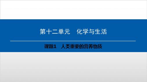 最新人教版化学《化学与生活》Ppt精品课件1