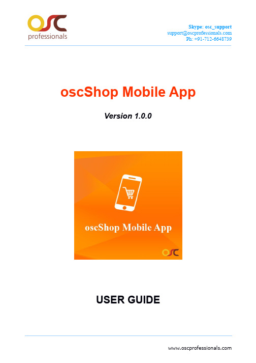 oscShop Native Android Mobile App User Guide