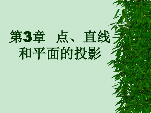 第3章  点、直线和平面的投影