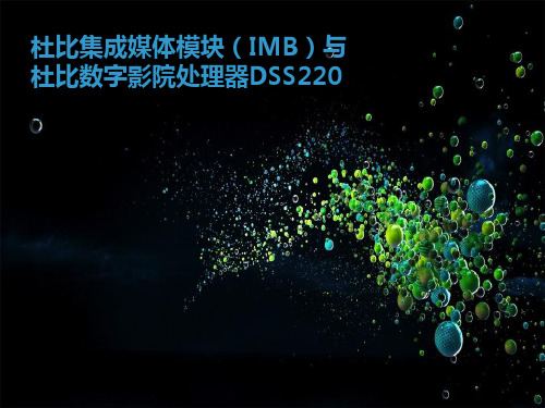 杜比IMB与DSS220 培训教材