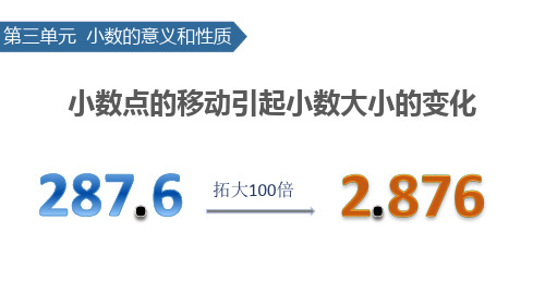 人教版四年级数学下册《小数点的移动引起小数大小的变化》教学课件