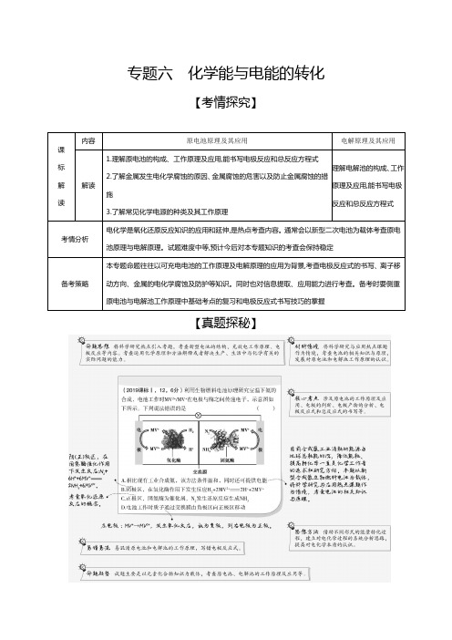 专题六 化学能与电能的转化(试题部分)