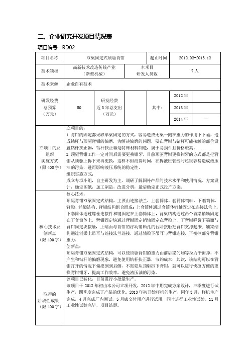 RD02- YF30 双梁固定式顶驱背钳