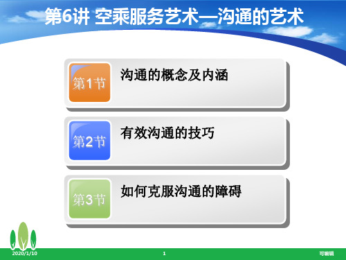 服务概述教案空乘服务艺术沟通的艺术[]PPT课件