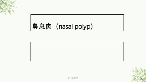 鼻息肉(nasal polyp)课件