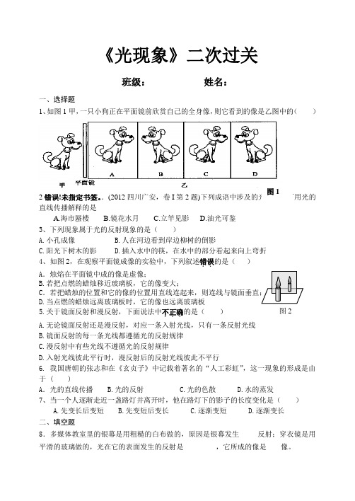 光现象二次过关