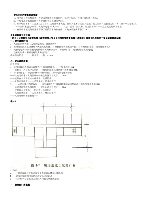 安全疏散设计的内容