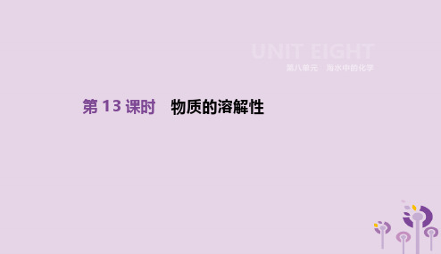 2019年中考化学一轮复习第八单元海水中的化学第13课时物质的溶解性课件鲁教版20190114211