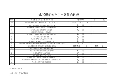 1.3安全生产条件确认表