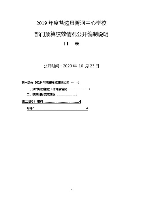 2019年度盐边县箐河中心学校