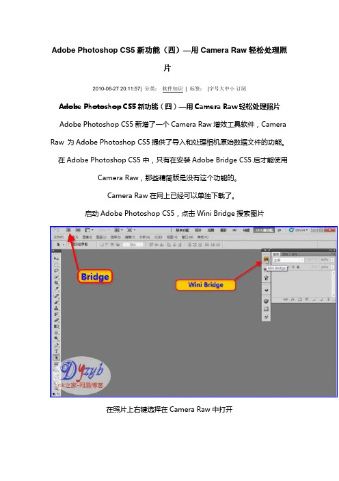 CS5新功能(四)—用Camera Raw轻松处理照片