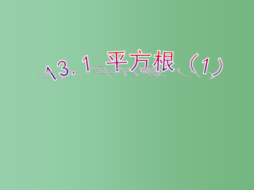 八年级数学上册《13.1平方根(1)》课件 人教新课标版