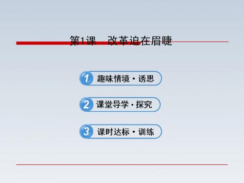 高中历史课件  3.1 改革迫在眉睫